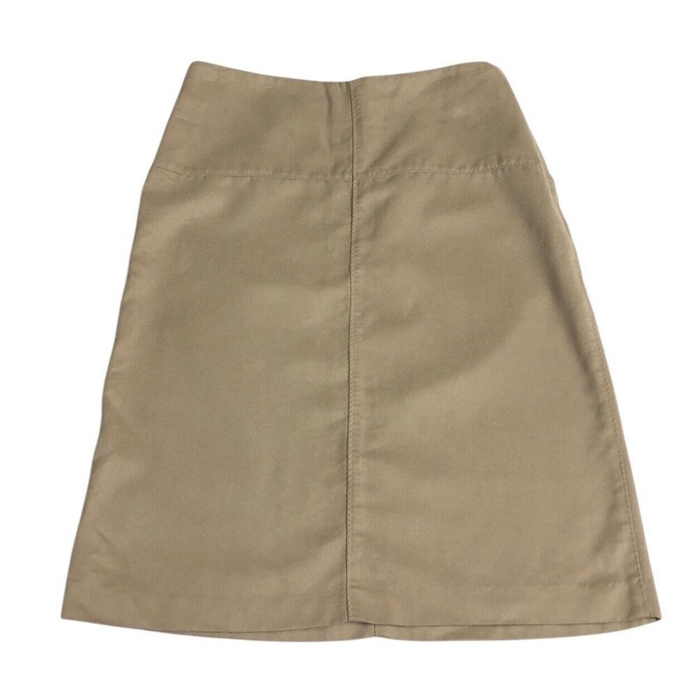 Vintage Express Skirt Womens 4 Tan Faux Suede Pencil Side Zip Y2K‎ Western Boho